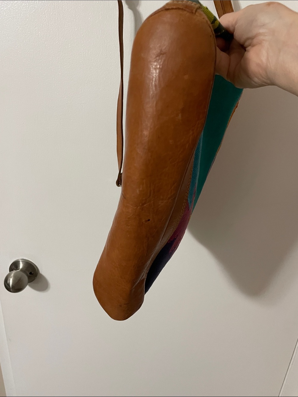 Unbranded Southwestern Pattern Bag with Leather Trim - Picture 5 of 7